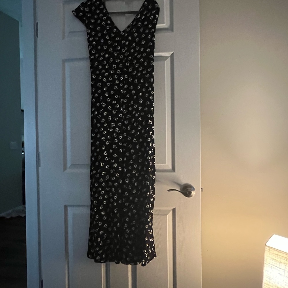 Elegant Black Floral Dress